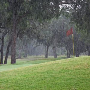 Bad weather on the golf course